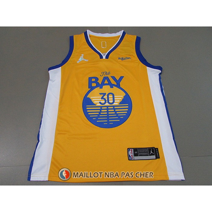 Maillot Golden State Warriors Stephen Curry NO 30 Statement 2021 Or